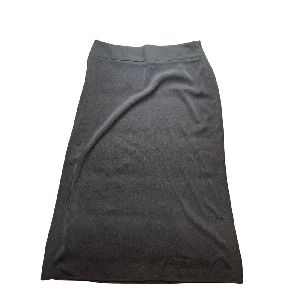Chicos‎ Black Maxi Skirt Size 2.5 L/XL Long Straight Pencil Side Zip Polyester
